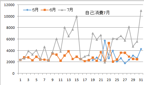 自己消費7月